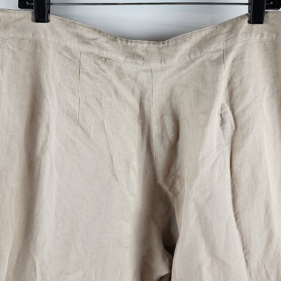 Eileen Fisher Pants Womens Medium Beige Tan Linen Blend 34x33 - Picture 8 of 9